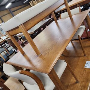 浜本工芸-HAMAMOTO-ベンチダイニング5点セット-リユース-柏-愛品倶楽部